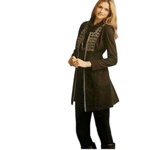 Cabi Turkish delight military‎ embroidered long coat size 4